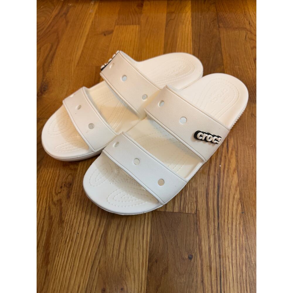 Crocs Comfort Women’s 11 Men’s 9 White Unisex Classic Slip-on Sandal Beach Vaca
